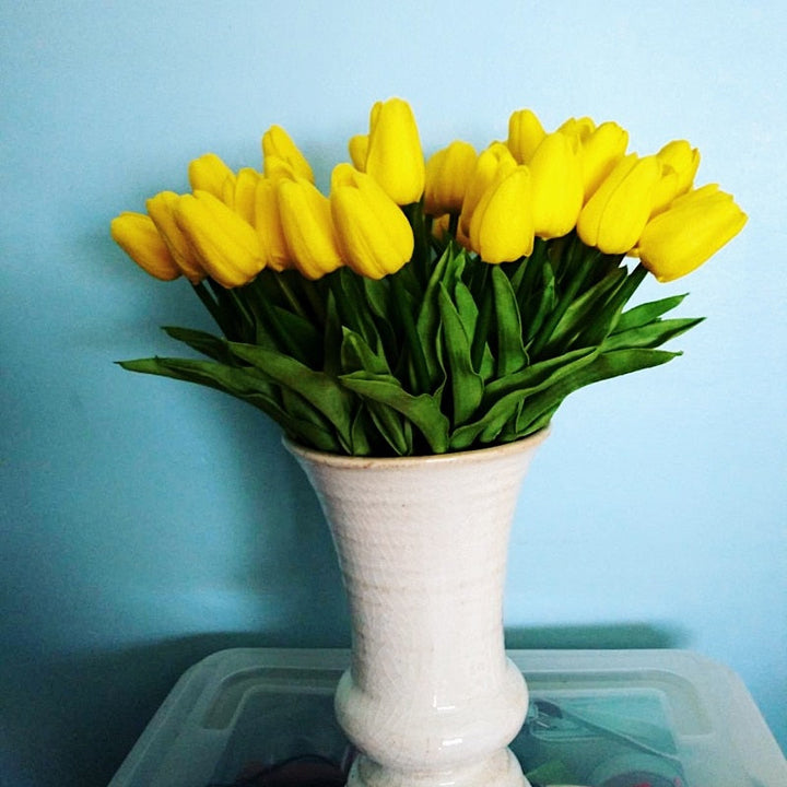 Lisslune | Artificial Flower Bouquet with Tulips, Decoration (10 Pieces)