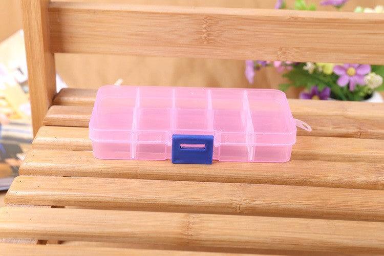 Lisslune | Versatile clear plastic organizer box with adjustable compartments for crafts, jewelry, and tools