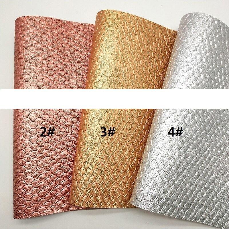 Lisslune | Mermaid Scales Pattern Synthetic Leather Craft Sheet - Premium Quality Collection