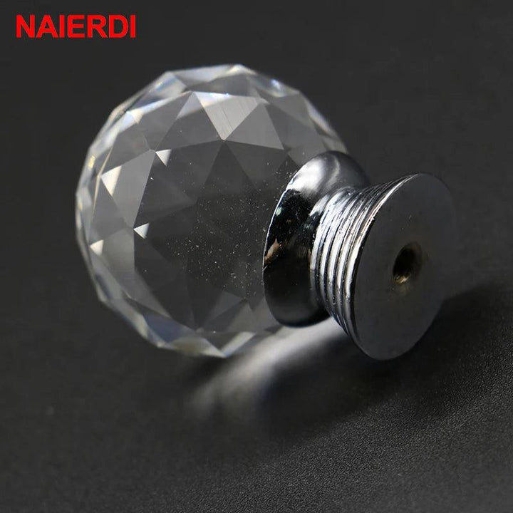 Lisslune | Exquisite Diamond-Cut Crystal Glass Cabinet Knobs for a Stylish Home Upgrade