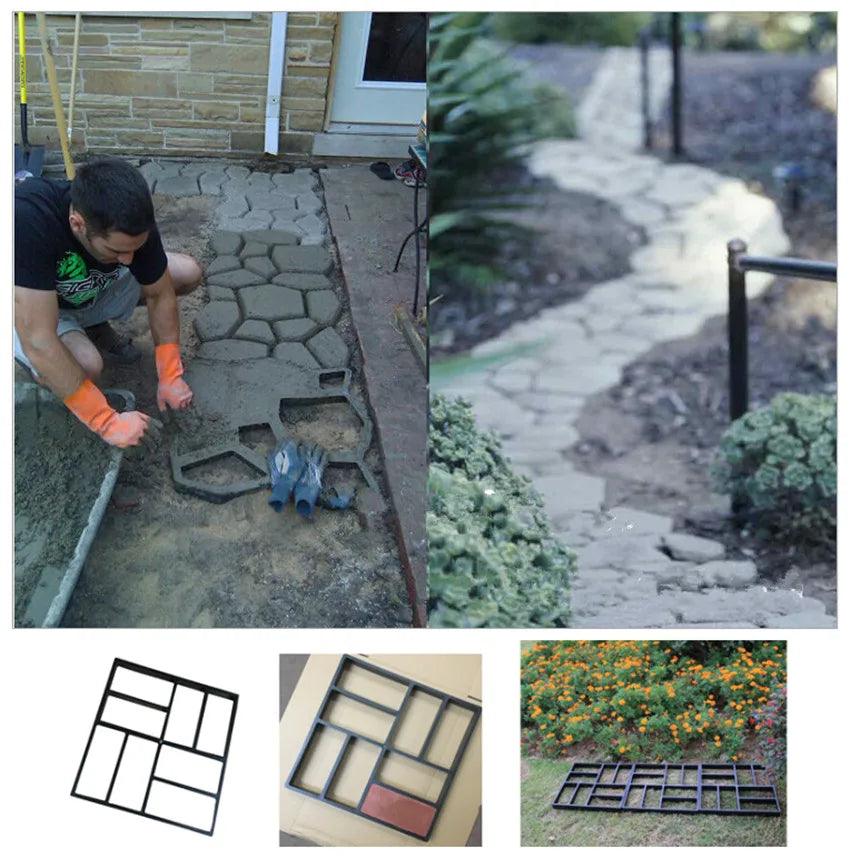 Lisslune | DIY Garden Path Mold for Pavers - Create Custom Walkways with Manually Made Concrete Slabs