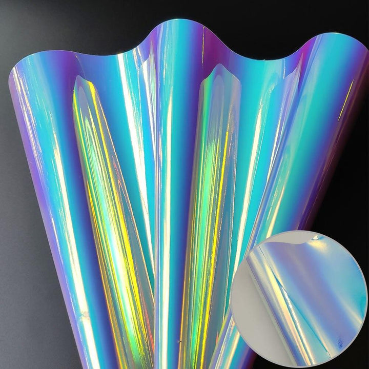 Lisslune | Reflective Holographic Iridescent Synthetic Leather - Essential Crafting Material