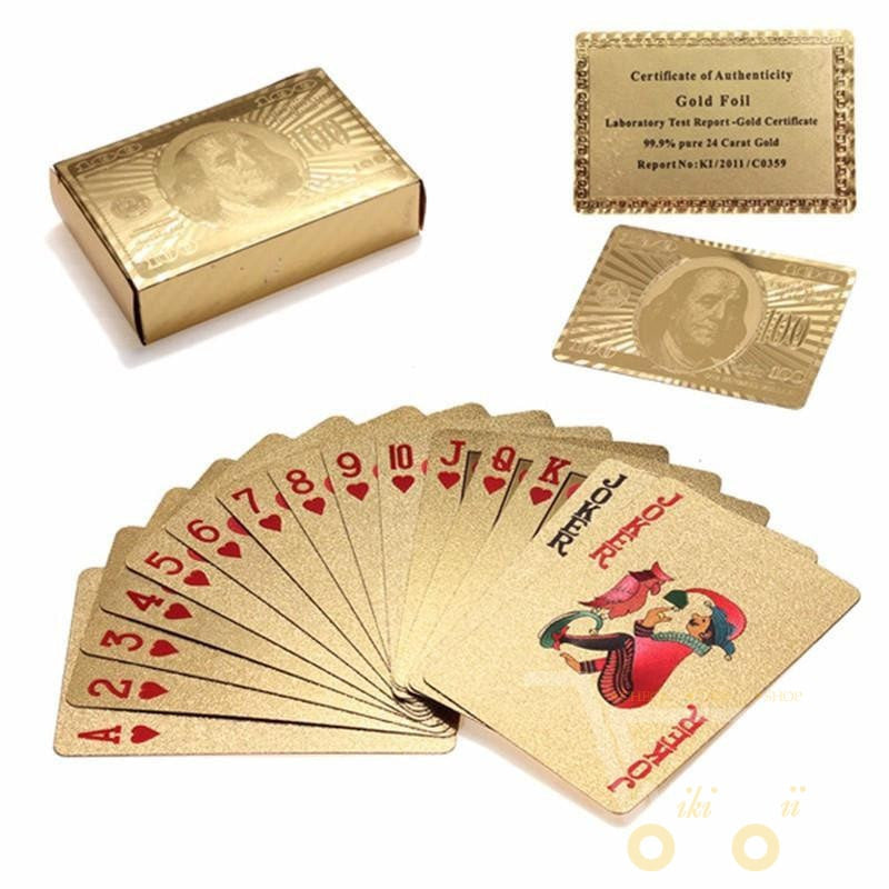 Lisslune | 24K Gold Plated Playing Card with Wooden Box