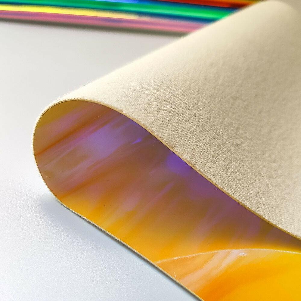 Lisslune | Reflective Holographic Iridescent Synthetic Leather - Essential Crafting Material