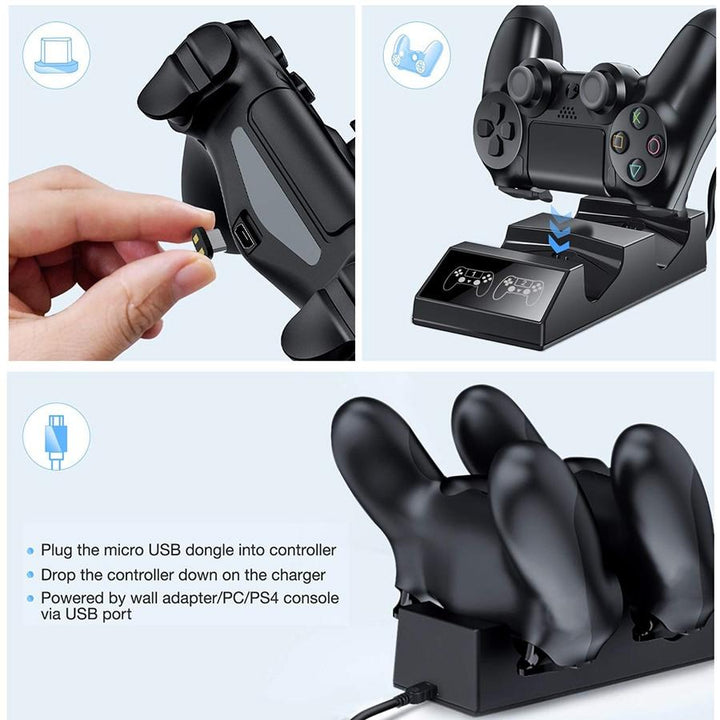 Lisslune | PS4 Charging Dock - Two Controller PS4 Charging Dock