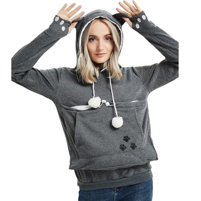 Lisslune | Unisex Cat Sweater with Belly Pocket for Cats