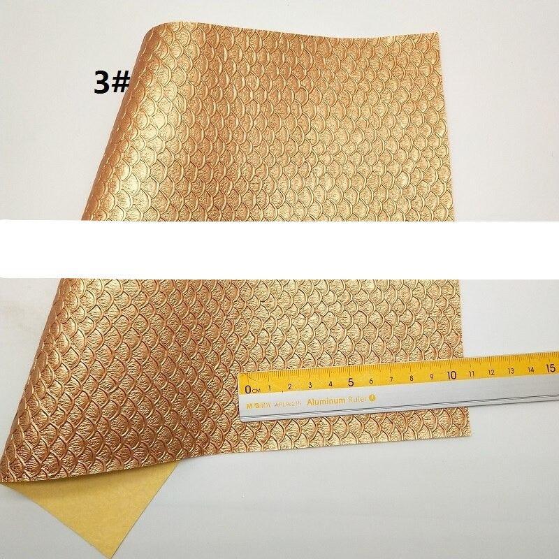 Lisslune | Mermaid Scales Pattern Synthetic Leather Craft Sheet - Premium Quality Collection