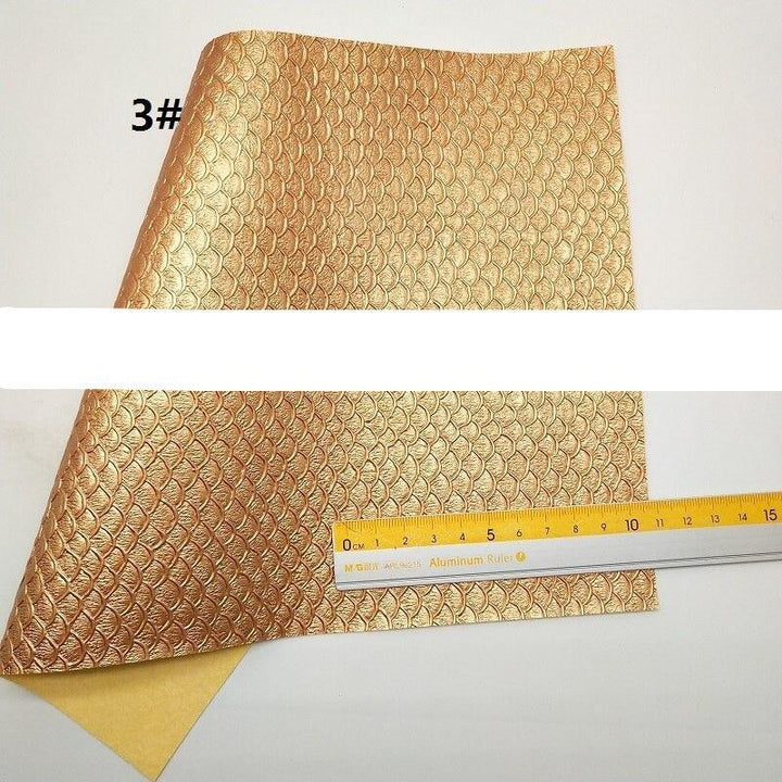 Lisslune | Mermaid Scales Pattern Synthetic Leather Craft Sheet - Premium Quality Collection