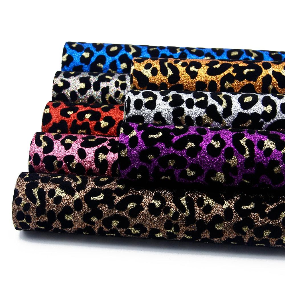Lisslune | Sparkling Leopard Velvet Fabric Set - Perfect for Trendy DIY Creations