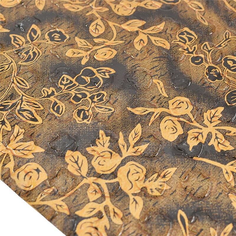 Lisslune | Chic Retro Floral Synthetic Leather Craft Material - Perfect for Creative DIY Projects