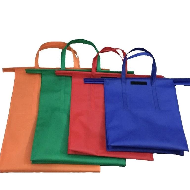 Lisslune | EcoSmart Shopping Cart Trolley Bags (Set of 4) | Reusable Grocery Organiser System