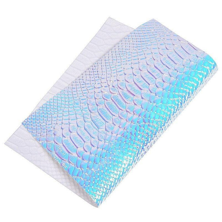 Lisslune | Iridescent Crocodile Pattern Synthetic Leather Craft Sheet - Creative Spark (29x21cm)