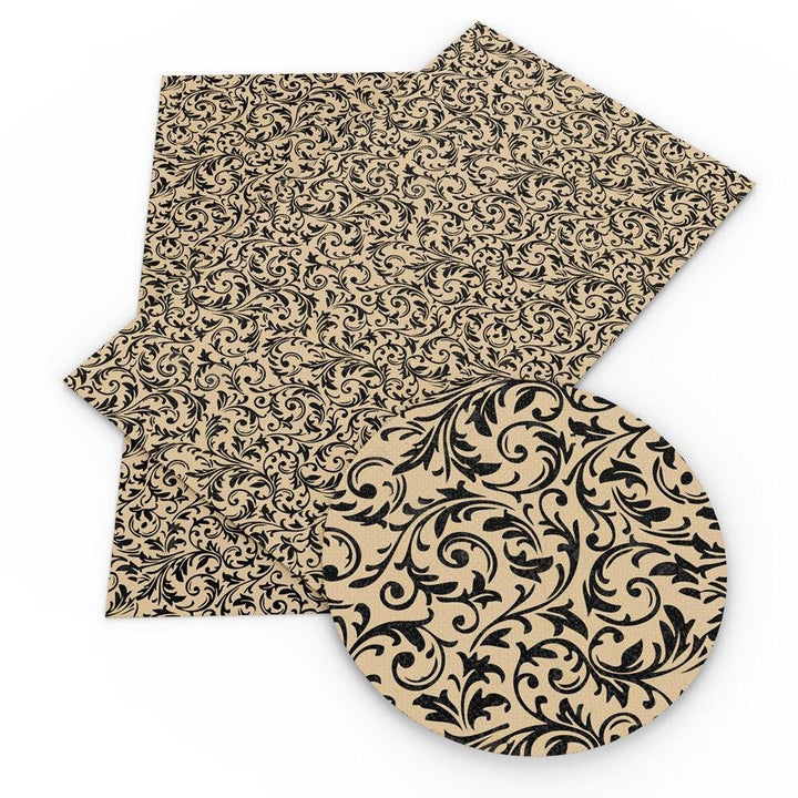 Lisslune | Elevate your DIY creations with luxury floral synthetic leather fabric