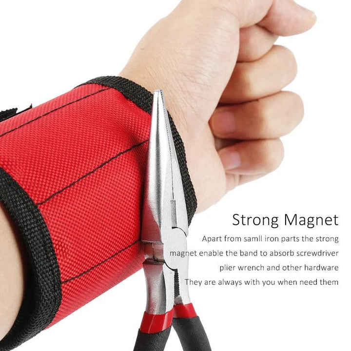 Lisslune | Magnetic Tool Organizer with Wrist Strap and Storage Bag for DIY and Electrical Work