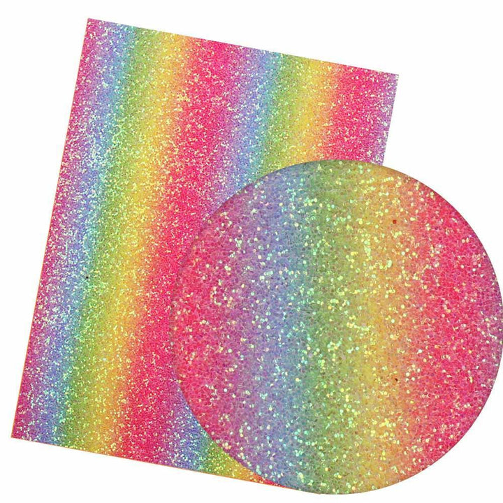 Lisslune | Iridescent Rainbow Glitter Synthetic Leather Leaves for Elegant DIY Masterpieces