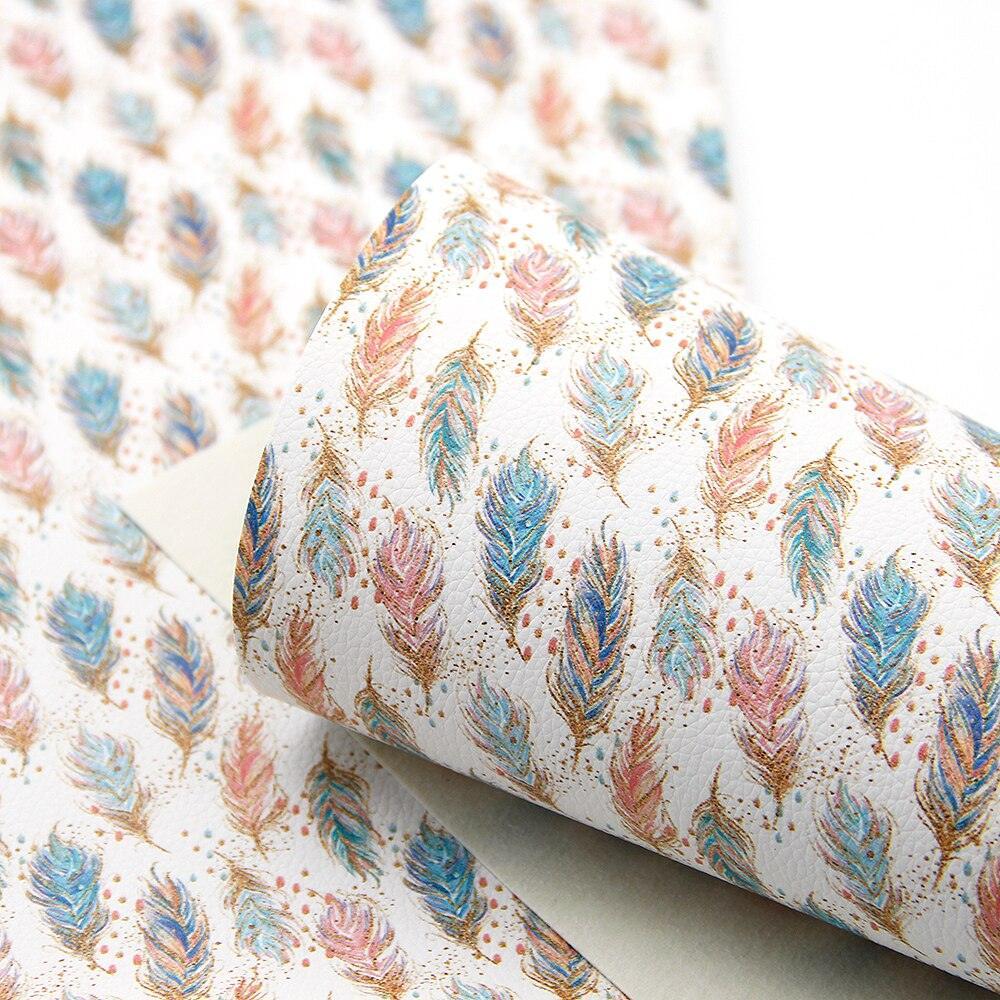 Lisslune | Elegant Floral Pattern Synthetic Leather Craft Material - 20*33cm Premium Quality for Creative Projects