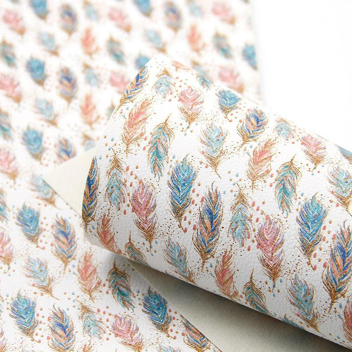 Lisslune | Elegant Floral Pattern Synthetic Leather Craft Material - 20*33cm Premium Quality for Creative Projects