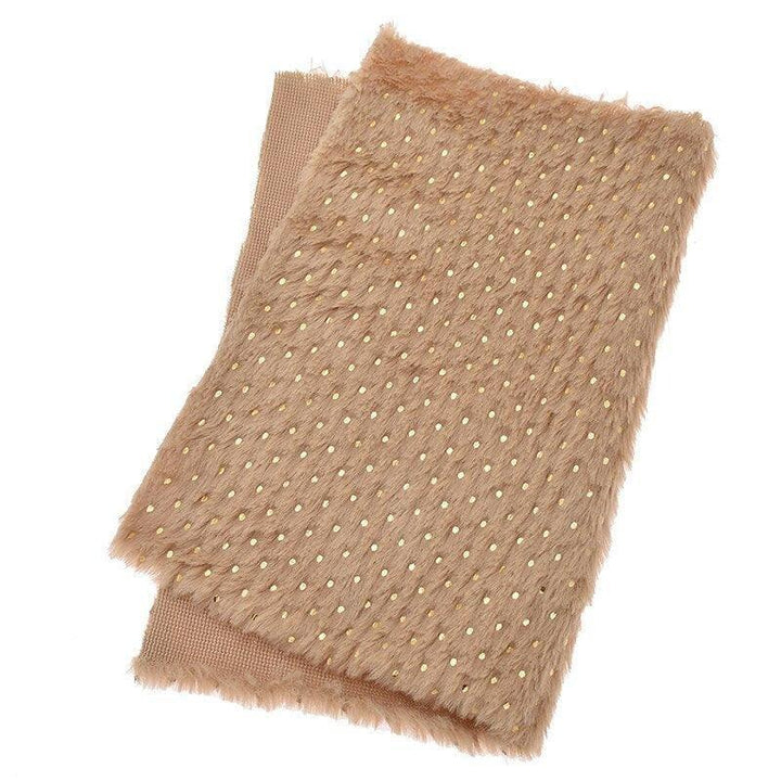 Lisslune | Luxe Gold Glitter Synthetic Rabbit Fur Fabric for Exquisite DIY Creations