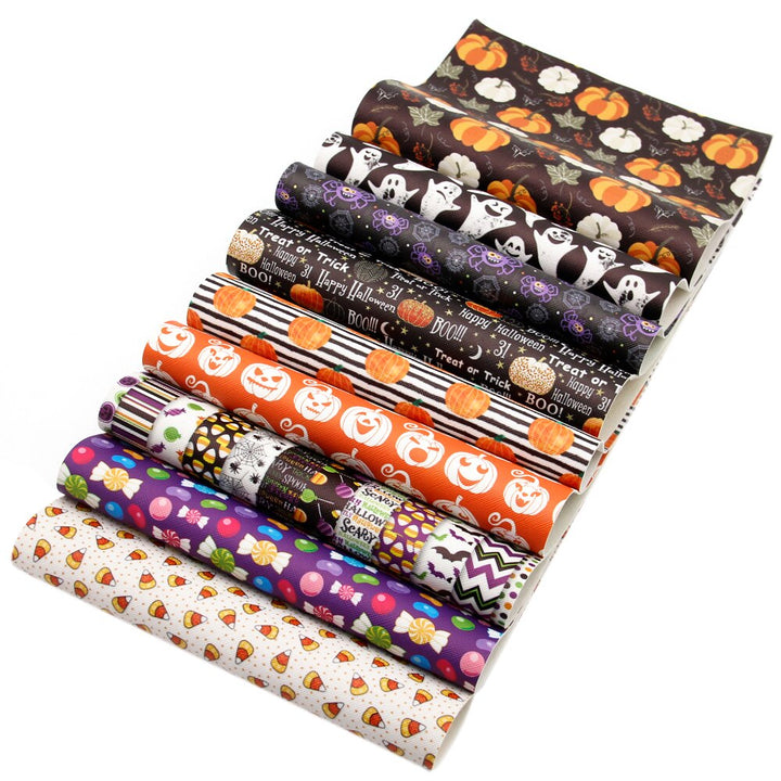 Lisslune | Spooky Cute Cartoon Halloween Character Synthetic Leather Fabric - 20*33cm