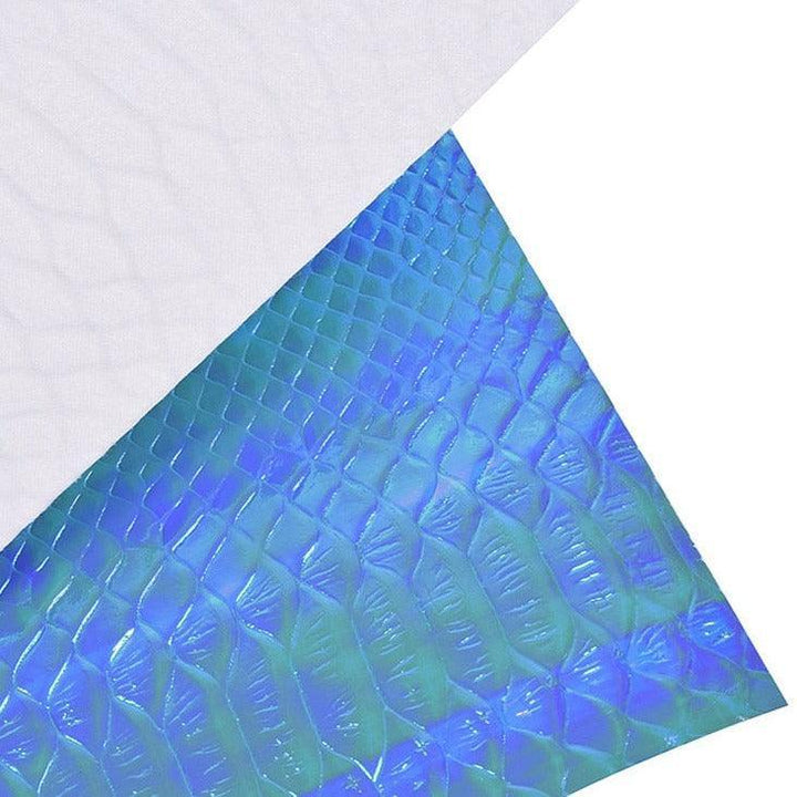 Lisslune | Iridescent Crocodile Pattern Synthetic Leather Craft Sheet - Creative Spark (29x21cm)