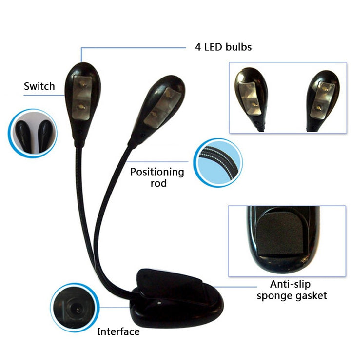 Lisslune | Music Stand Light - Clip On Music Santd Light