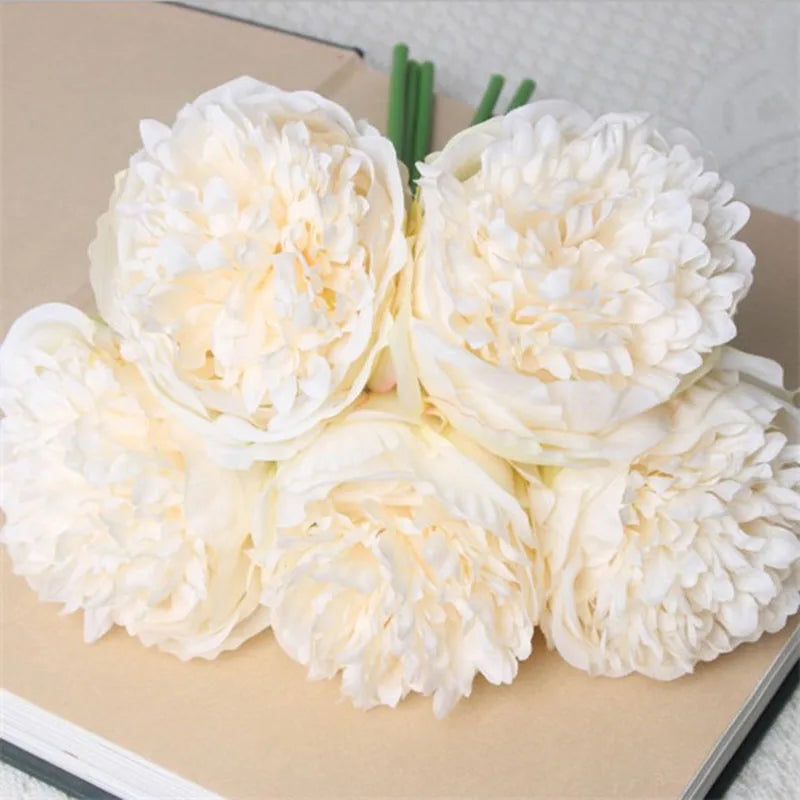 Lisslune | Large Peony Silk Flower Bouquet Set