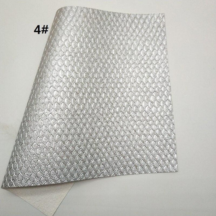 Lisslune | Mermaid Scales Pattern Synthetic Leather Craft Sheet - Premium Quality Collection