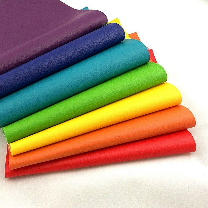 Lisslune | Colorful Spectrum Faux Leather Craft Collection - 7-Piece Set