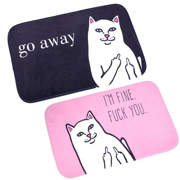 Lisslune | Cartoon Cat Doormat "Go Away"
