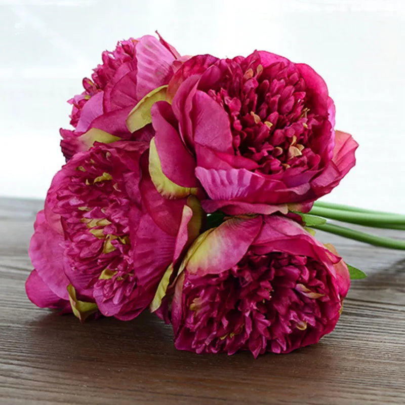 Lisslune | Large Peony Silk Flower Bouquet Set
