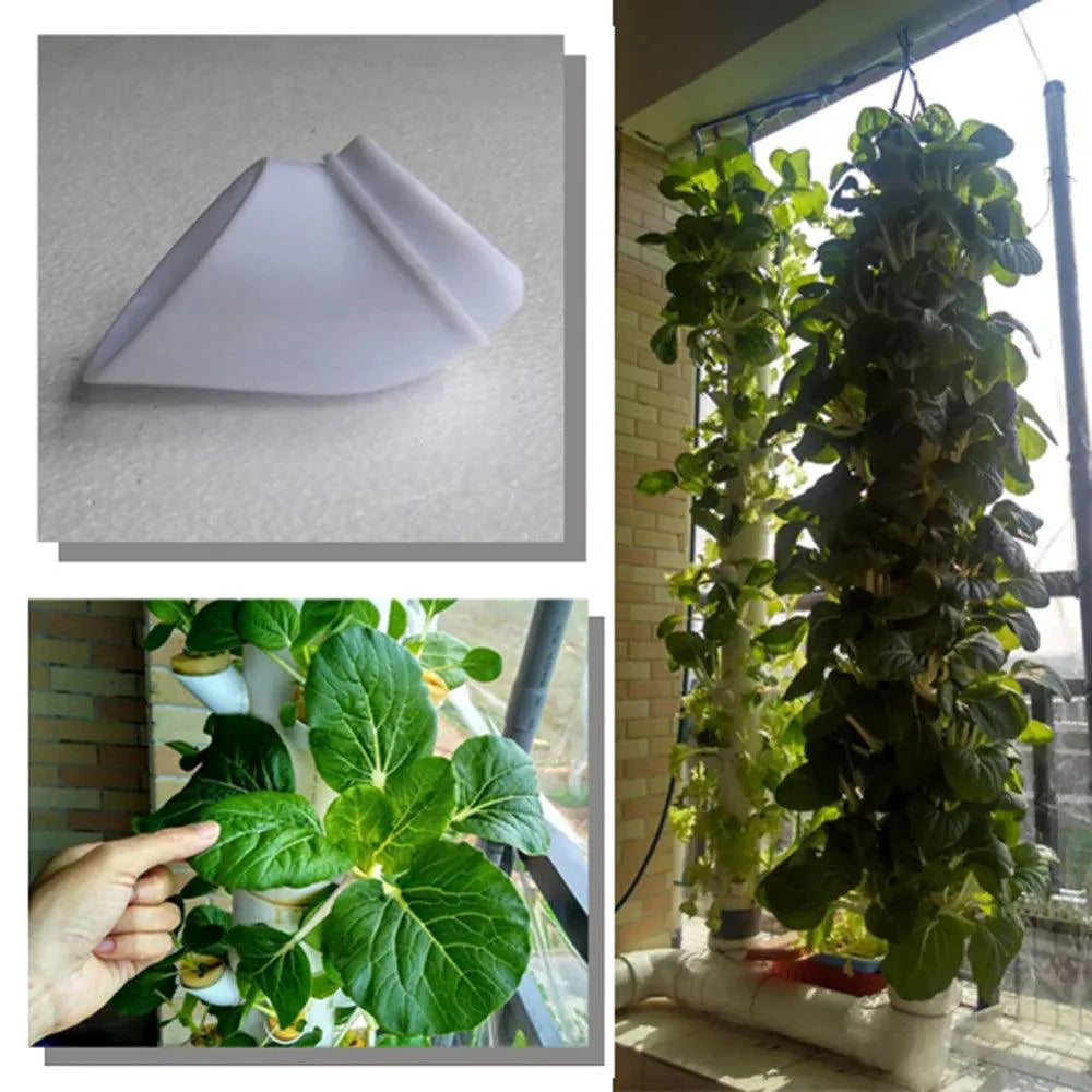 Lisslune | Organic Hydroponic Vegetable Growing Kit - 50 Pack with Fabric Pots & Included Drill