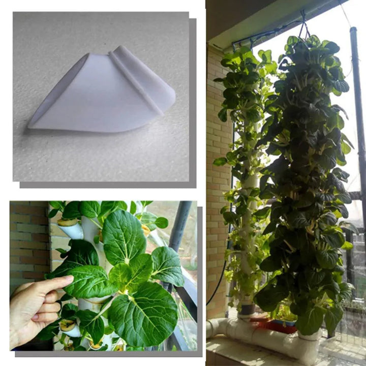 Lisslune | Organic Hydroponic Vegetable Growing Kit - 50 Pack with Fabric Pots & Included Drill