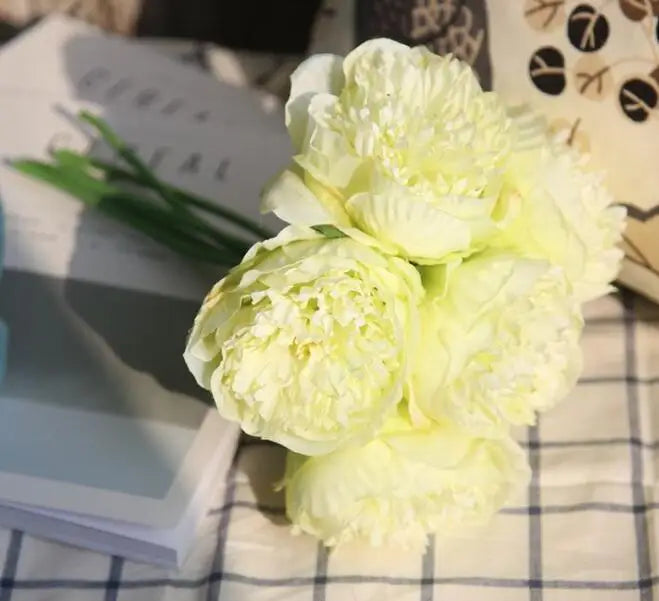 Lisslune | Large Peony Silk Flower Bouquet Set