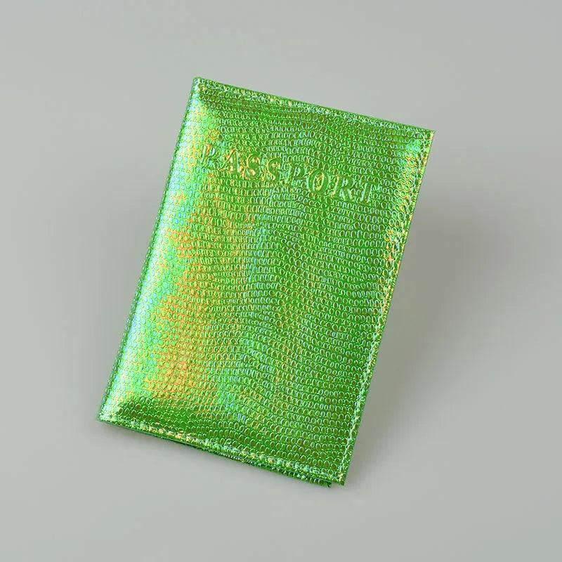 Lisslune | Stylish PU Leather Passport Holder with Charming English Word Designs - Essential Travel Companion
