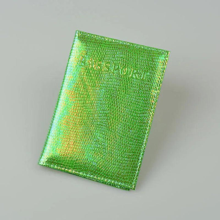 Lisslune | Stylish PU Leather Passport Holder with Charming English Word Designs - Essential Travel Companion