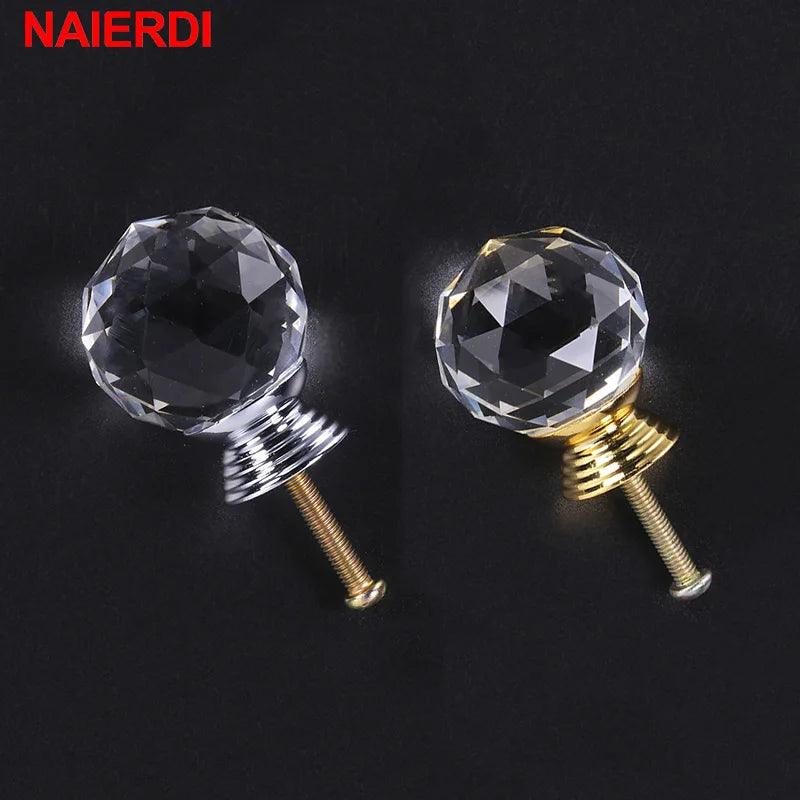 Lisslune | Exquisite Diamond-Cut Crystal Glass Cabinet Knobs for a Stylish Home Upgrade