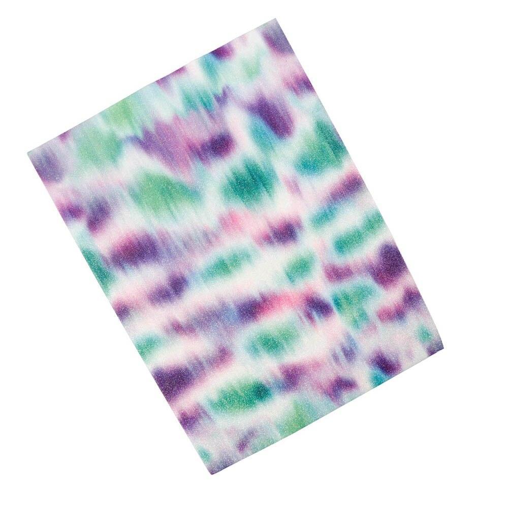 Lisslune | Iridescent Rainbow Glitter Synthetic Leather Leaves for Elegant DIY Masterpieces