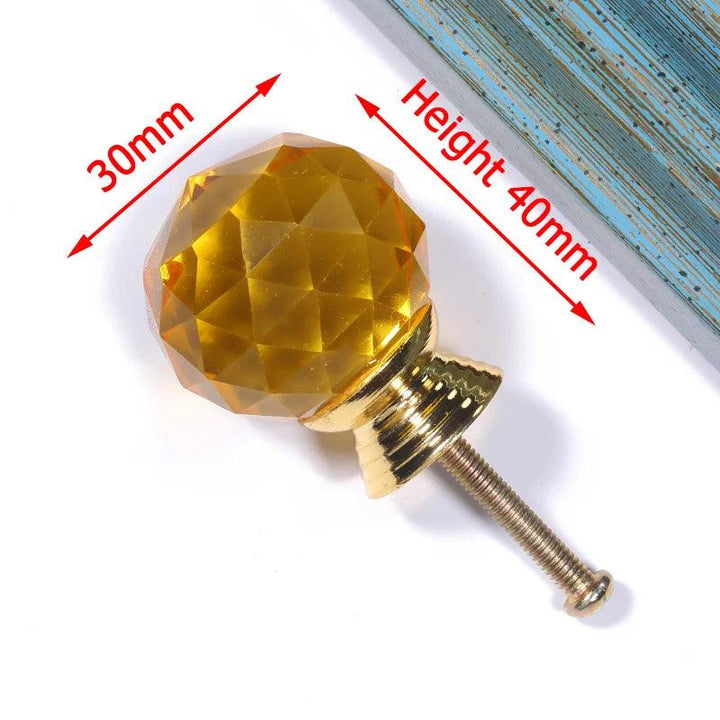 Lisslune | 30mm Colored Crystal Glass Drawer Handles for Elegant Interior Design