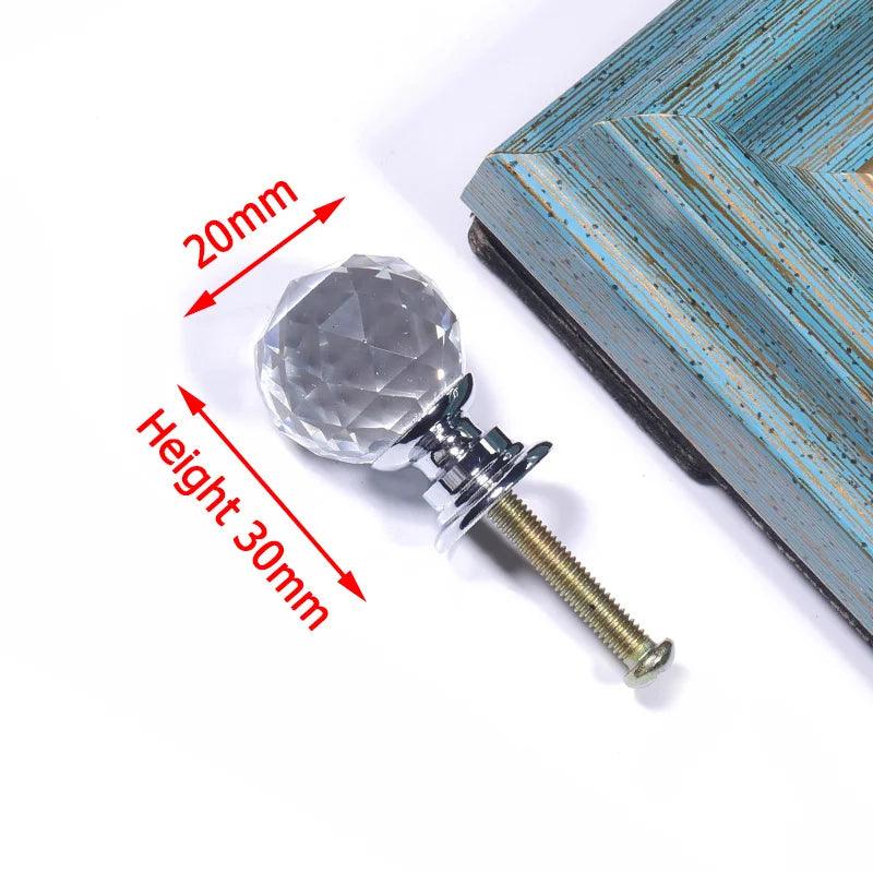 Lisslune | 30mm Colored Crystal Glass Drawer Handles for Elegant Interior Design