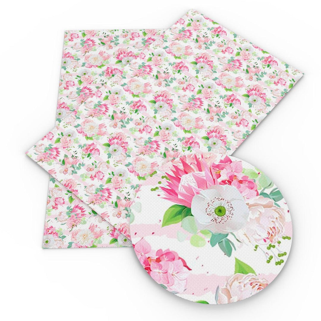 Lisslune | Elevate your DIY creations with luxury floral synthetic leather fabric