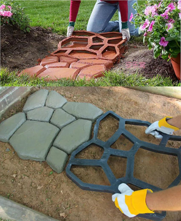 Lisslune | DIY Garden Path Mold for Pavers - Create Custom Walkways with Manually Made Concrete Slabs
