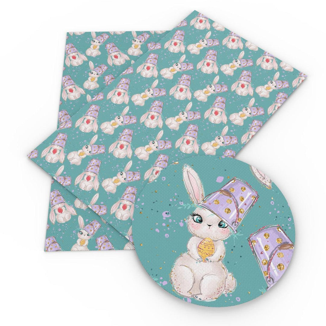 Lisslune | Easter Creativity Unleashed: Faux Leather Fabric with Cute Bunny Design