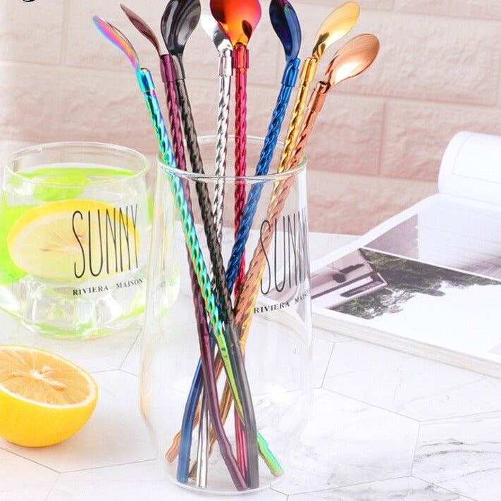 Lisslune | Reusable Long Handle Spoon Straw