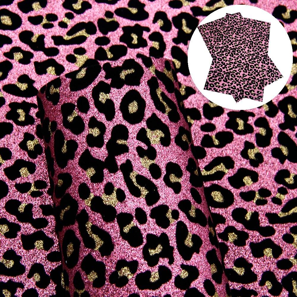 Lisslune | Sparkling Leopard Velvet Fabric Set - Perfect for Trendy DIY Creations