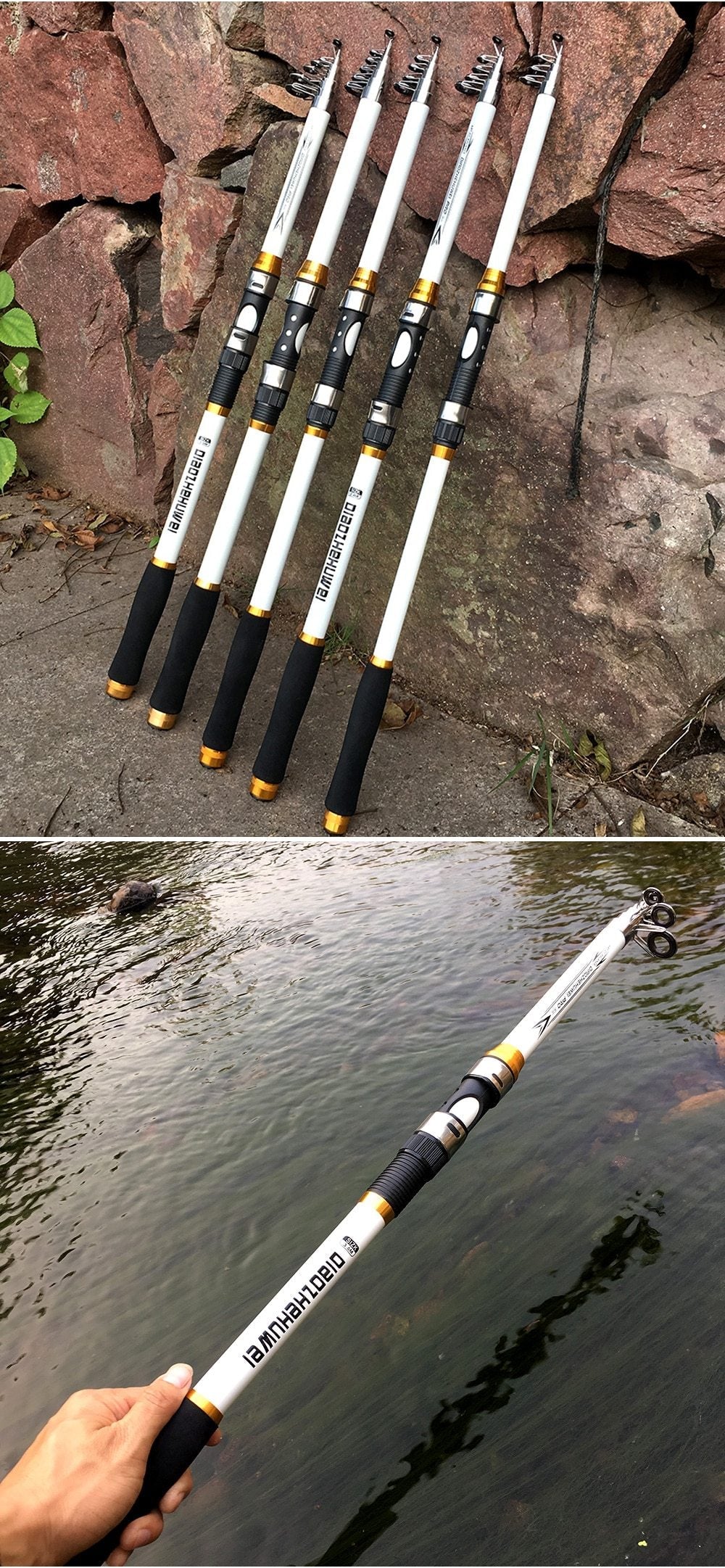 Lisslune | Carbon Fibre Telescopic Fishing Rod