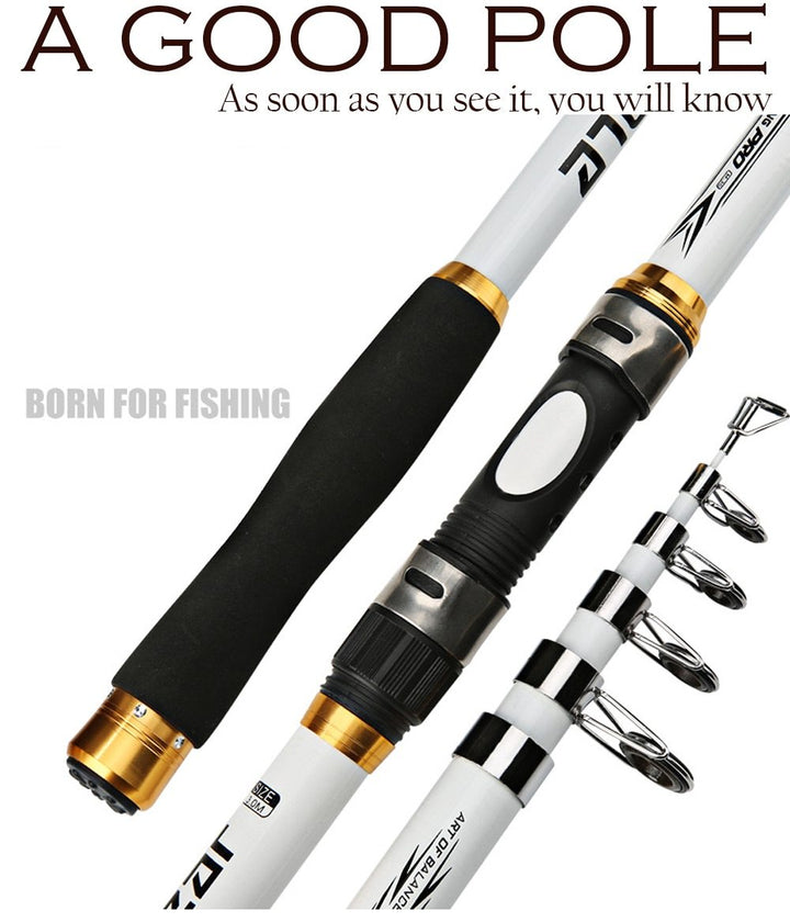 Lisslune | Carbon Fibre Telescopic Fishing Rod