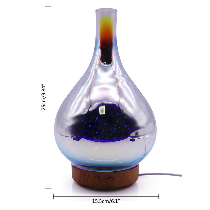Lisslune | AromaBurst 3D Glass Essential Oil Diffuser with LED Lights