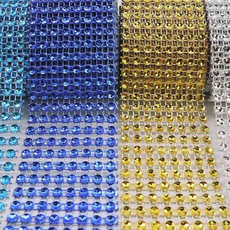 Lisslune | Radiant Rhinestone Mesh Ribbon for Luxurious Craft Creations