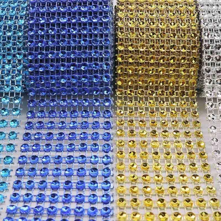 Lisslune | Radiant Rhinestone Mesh Ribbon for Luxurious Craft Creations