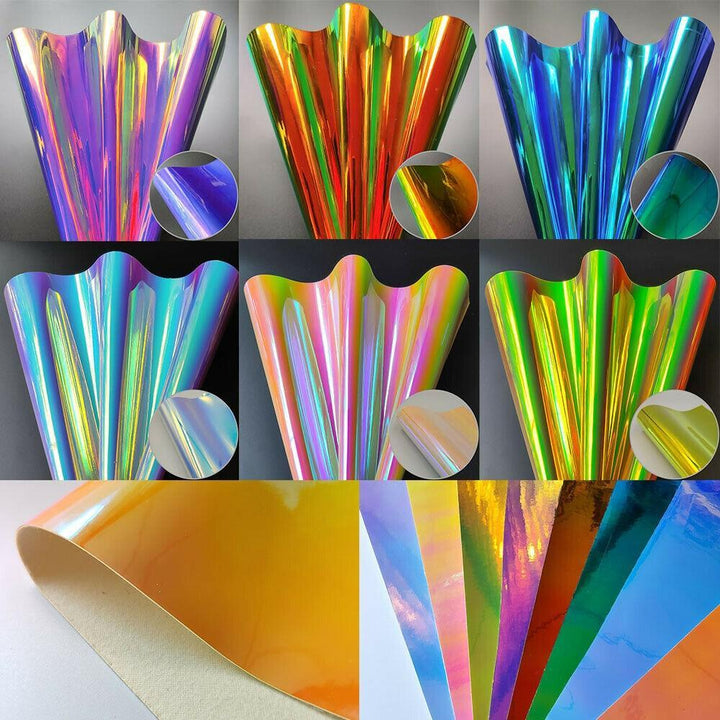 Lisslune | Reflective Holographic Iridescent Synthetic Leather - Essential Crafting Material
